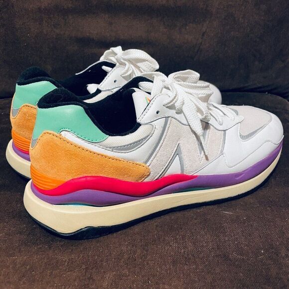 Mint Condition New Balance 57/40 White Multicolor 80s Colors 12 US Mens 46 EUR - Picture 6 of 9